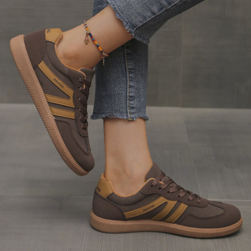 Sambia – Trendy Comfortable Sneakers in Coffee Brown